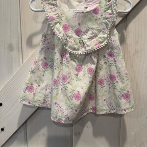 Tommy Bahama Floral Kids Dress - Pink and Green